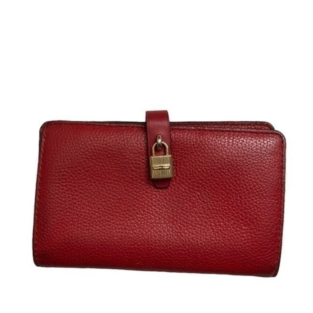 Michael Kors red leather wallet